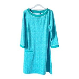 Cabana Life Shift Dress, L, Wrinkle-Free, SPF 50. Black and White Geo print